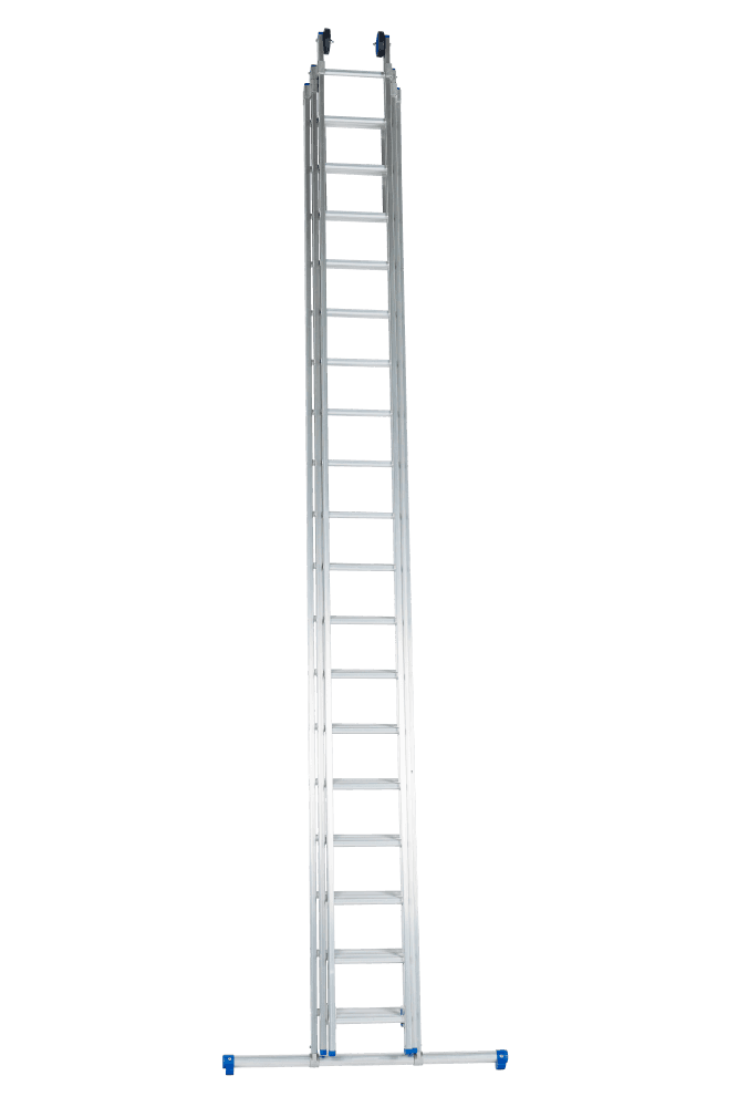 Solide Premium Professional 3-delige Rechte Schuifladder - 3x18 Sporten
