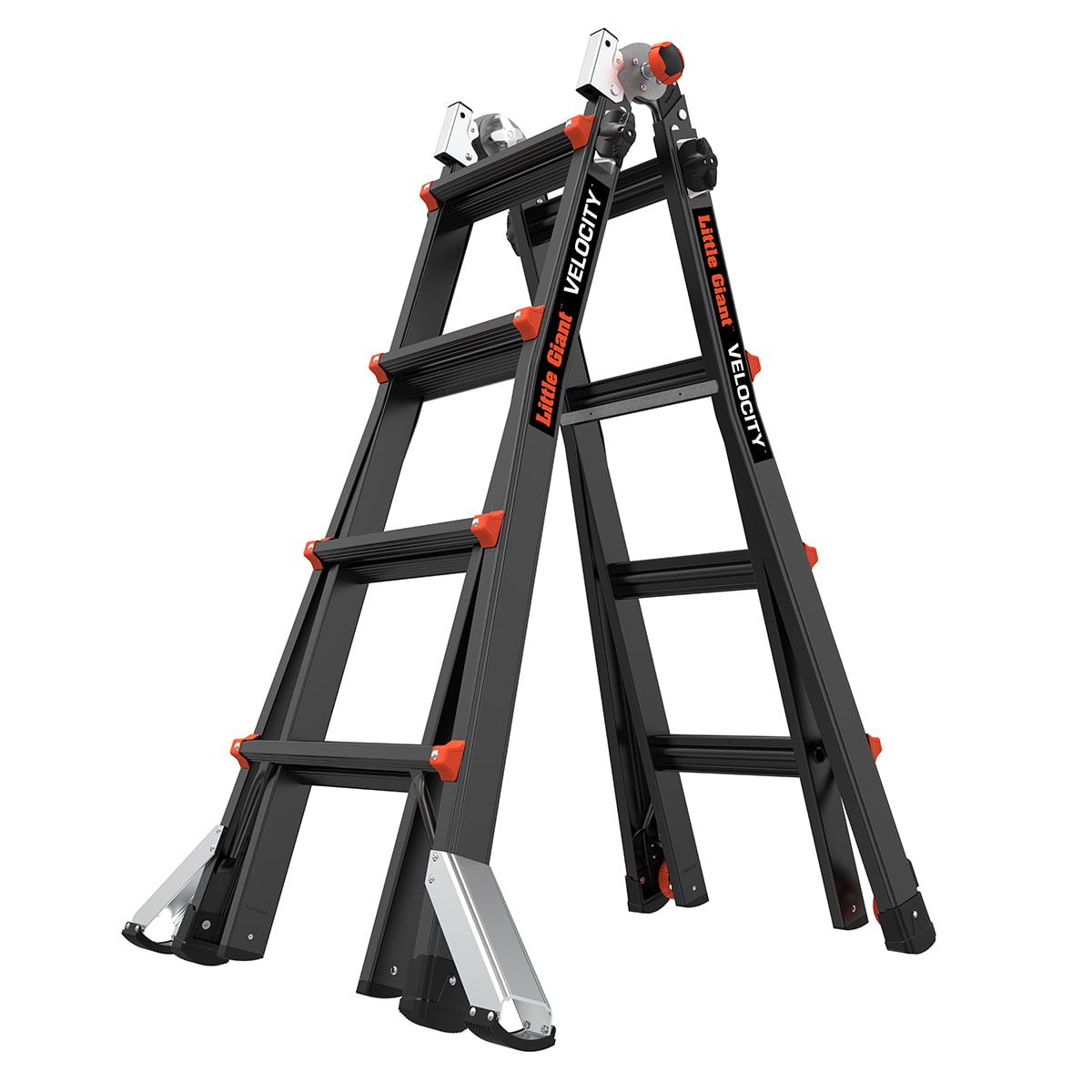 Little Giant Velocity Black Pro 4-delige Vouwladder - 4x4 Sporten