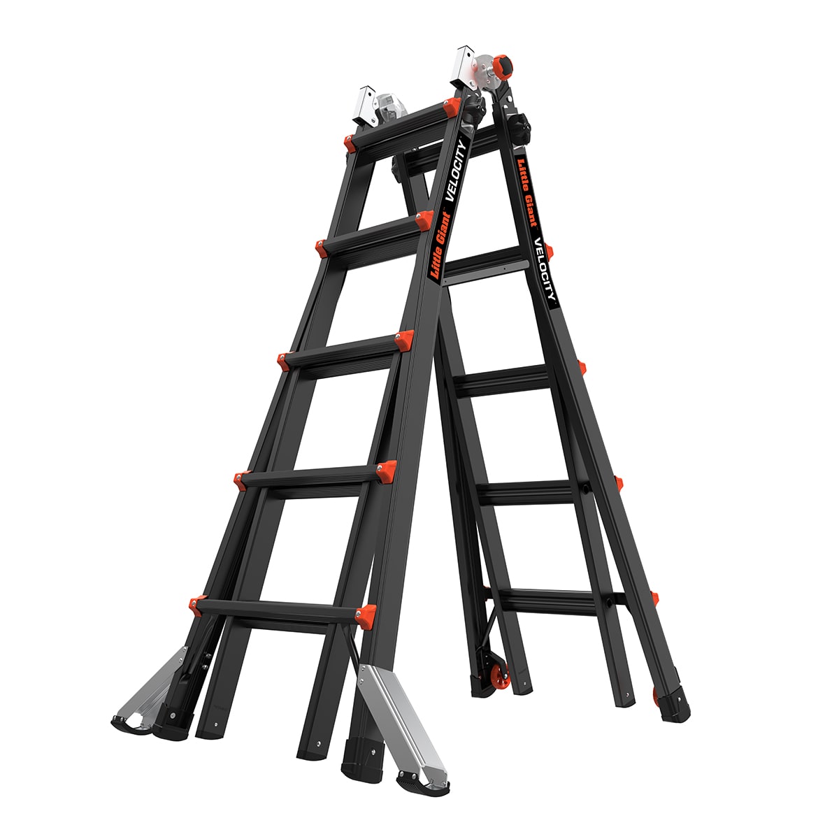 Little Giant Velocity Black Pro 4-delige Vouwladder - 4x5 Sporten