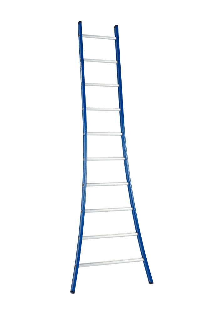 DAS Atlas Enkele Uitgebogen Ladder - 1x10 Sporten