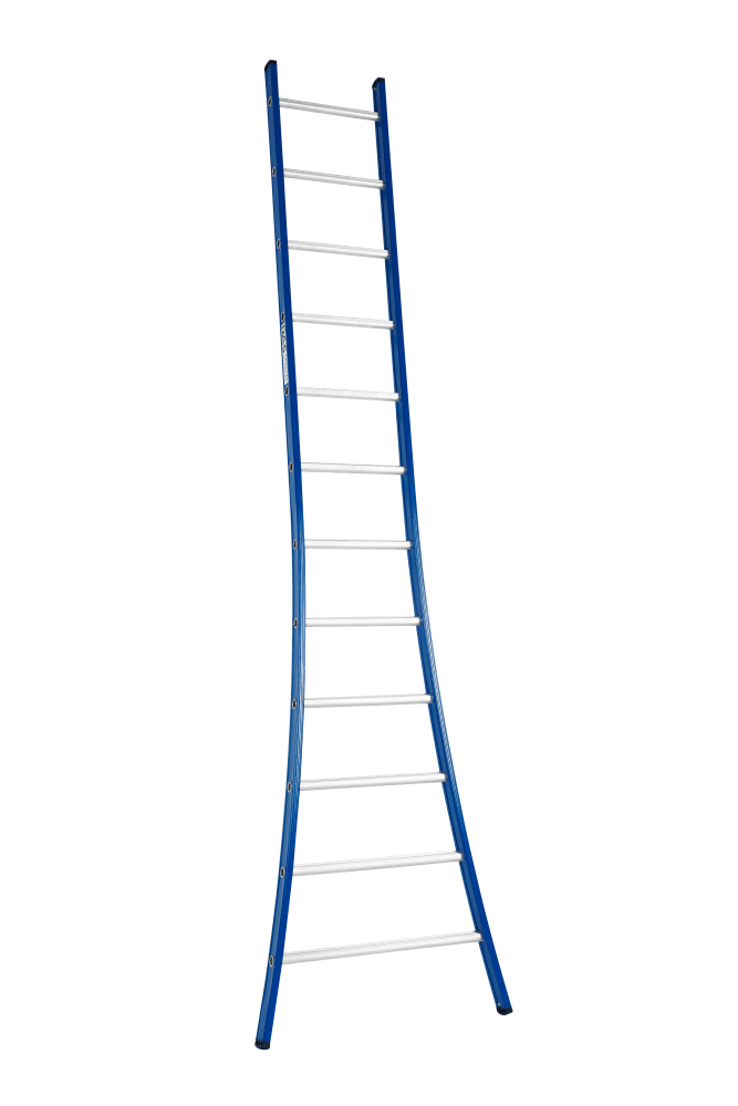 DAS Atlas Enkele Uitgebogen Ladder - 1x12 Sporten