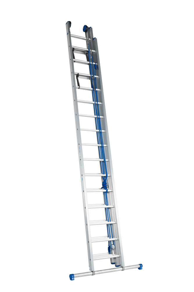Solide Premium Professional 3-delige Optrekladder - 3x16 Sporten
