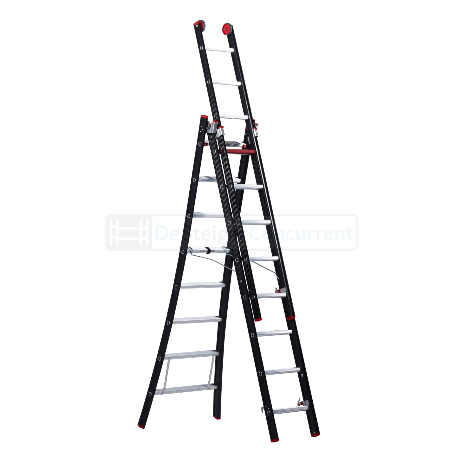 Altrex Nevada 3-delige Uitgebogen Reformladder - 3x8 Sporten