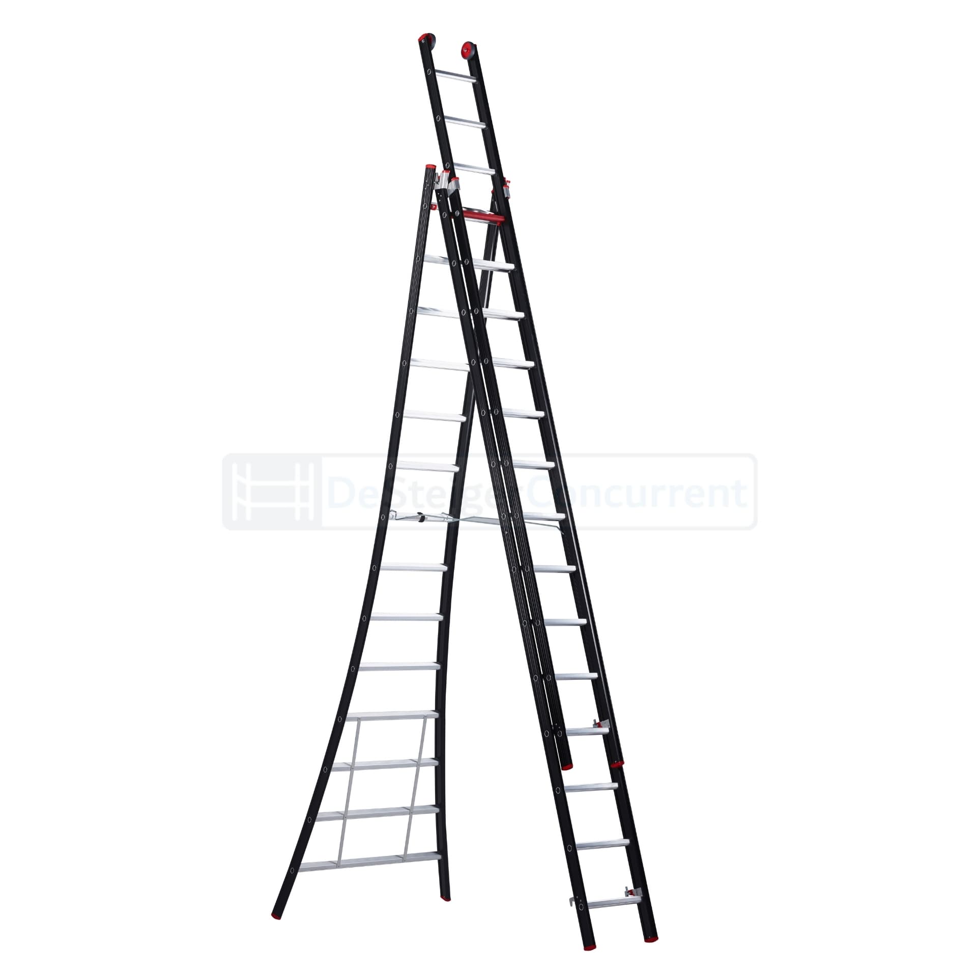 Altrex Nevada 3-delige Uitgebogen Reformladder - 3x14 Sporten